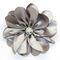 Satin Flower w Stone Center Grey