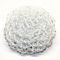 Jeweled Ornament Round w White Clear Beads