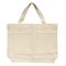 Canvas Pocket Tote 13.5x11.5x2in | Natural