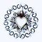 Jewelry Silver Heart Design Lavender Stone