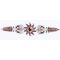 Jewelry Long Strip Black Large Clear Flower Lt Pink Stones