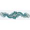 Jewelry Long Strip Teal Lt Blue Swirl w 2 Hearts