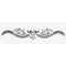 Jewelry Long Strip Black Design Clear & Silver Stones