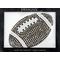 Rhinestone Applique Icon Football | 3.5x5.5in | Brown White & Black