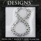 Rhinestone Applique Number 8 | 2in | Clear