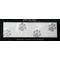 Rhinestone Applique Icon Paw Prints | 2x7in | Clear