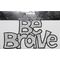 Rhinestone Applique Word Be Brave | 3x6in | Clear & Black