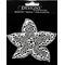 Large Stone Motif Applique Star Fish w Marquise Stones | 3.5in