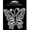 Large Stone Motif Applique Butterfly w Large Stones | 3.5in