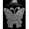 Large Stone Motif Applique Butterfly w Small Stones | 3.5in