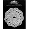 Large Stone Motif Applique Circular Doily w Pearl Fill | 3.5in