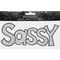 Rhinestone Applique Word Sassy | 3x6in | Clear & Black