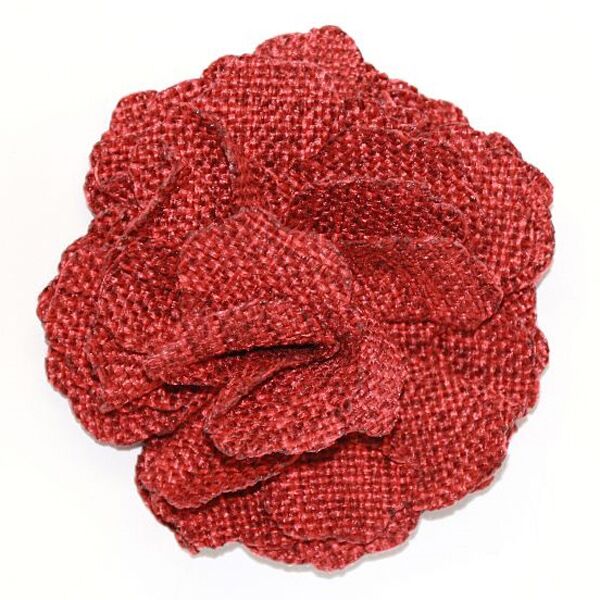 Jute Carnation Flower Red