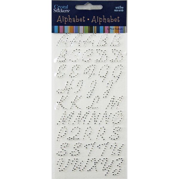 Rhinestone Alpha Script Black