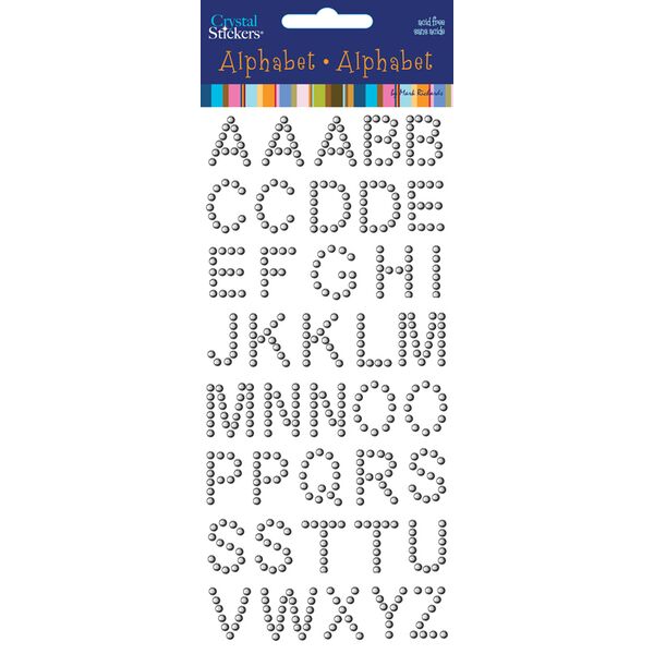 Rhinestone Alpha Block Clear Large