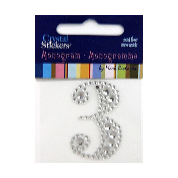 Rhinestone Monogram Clear 3