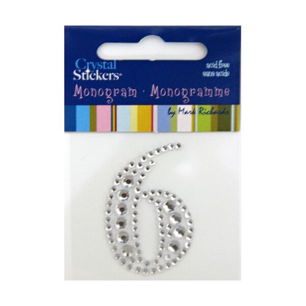 Rhinestone Monogram Clear 6