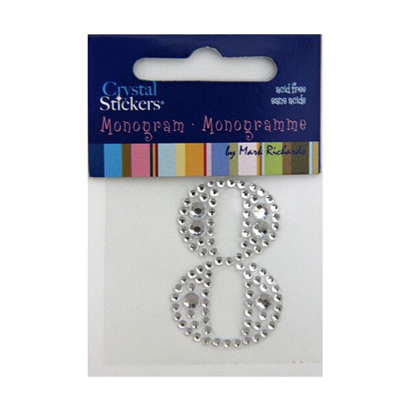 Rhinestone Monogram Clear 8