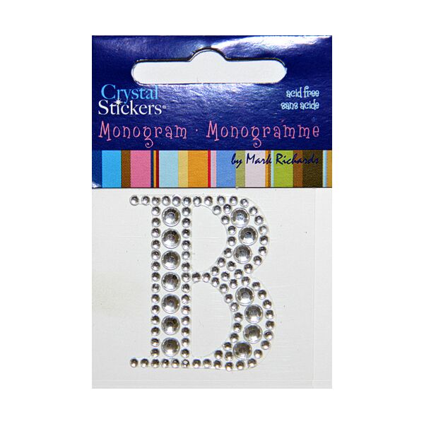 Rhinestone Monogram Clear B