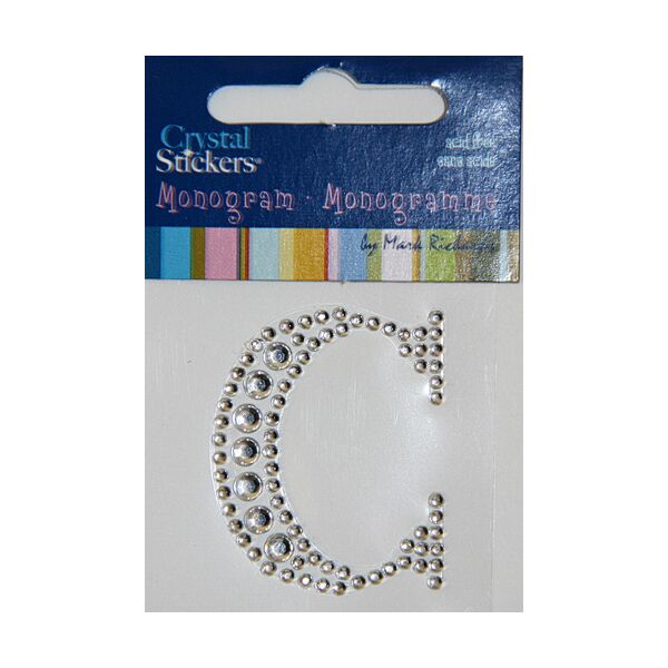 Rhinestone Monogram Clear C
