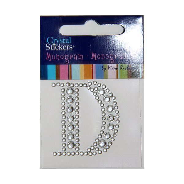 Rhinestone Monogram Clear D