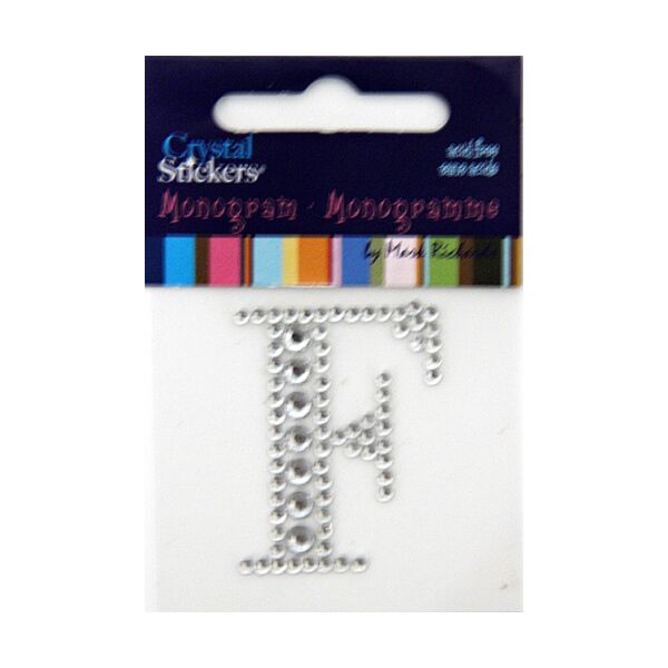Rhinestone Monogram Clear F