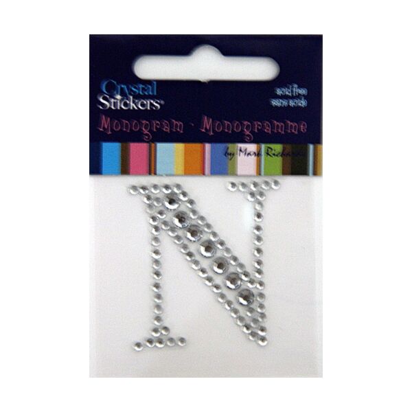 Rhinestone Monogram Clear N