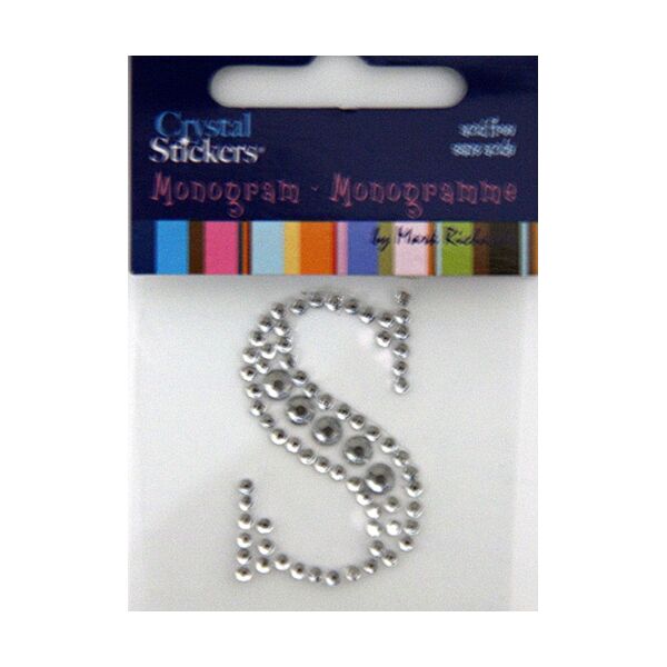 Rhinestone Monogram Clear S