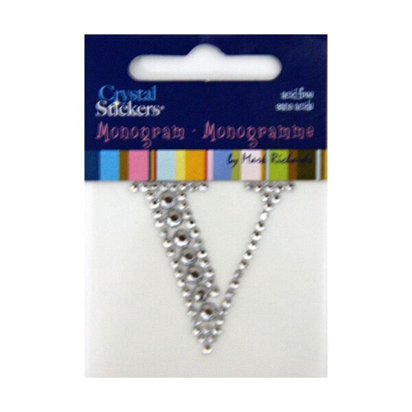 Rhinestone Monogram Clear V