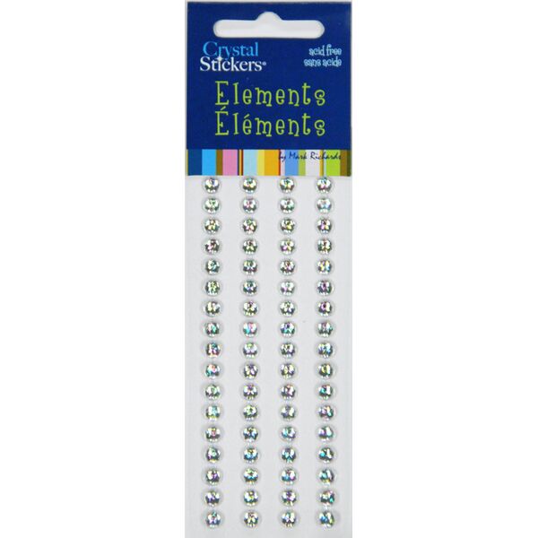 Iridescent Rhinestone Stickers 5mm Clear