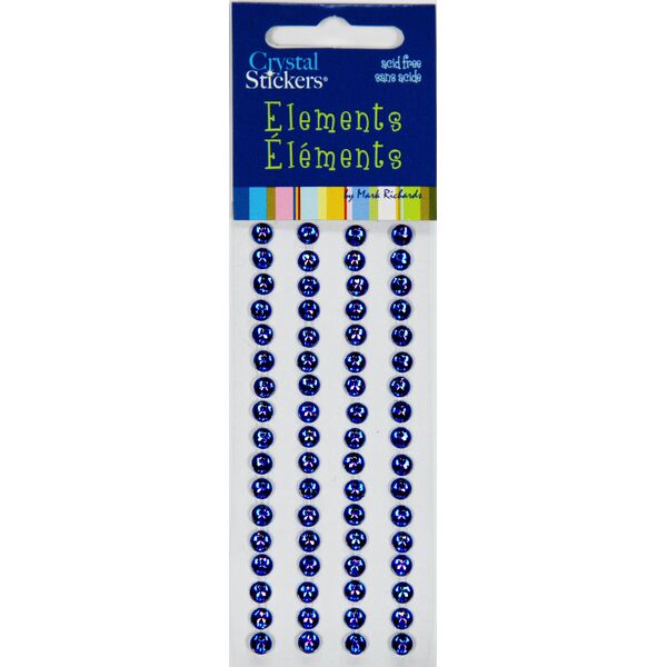 Iridescent Rhinestone Stickers 5mm Blue