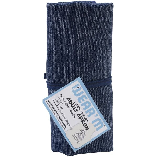 Folded Canvas Apron 19x28in | Indigo Denim