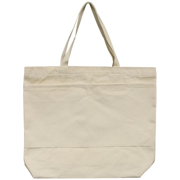 Canvas Pocket Tote 18x16x3in | Natural
