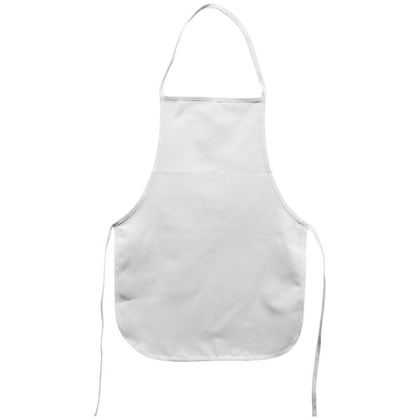 Canvas Child Apron Mid Size 15x21in | White