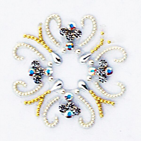 Jewelry Round w Swirls Gold Silver