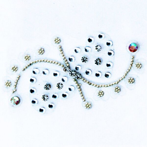 Jewelry 2 Heart Swirls Silver Clear