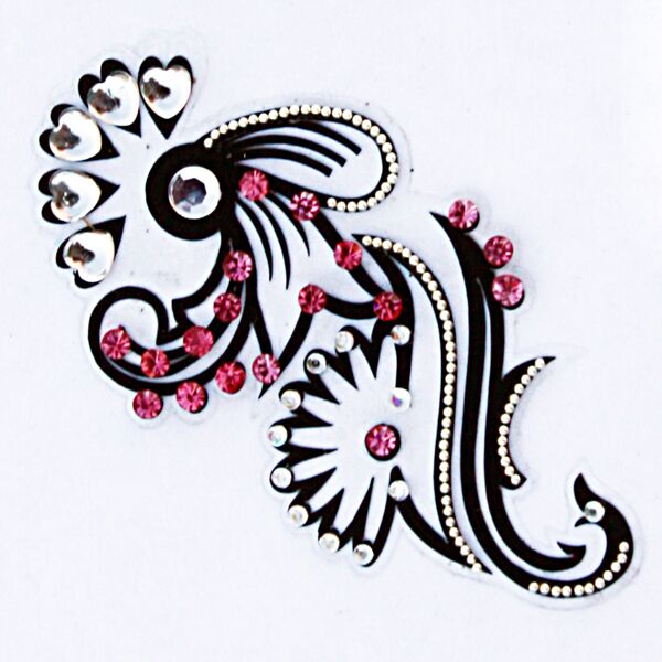 Jewelry Black Design Clear Lt Pink
