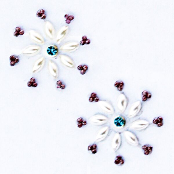 Jewelry 2 Flowers Lavender Lt Blue Nat Pearl