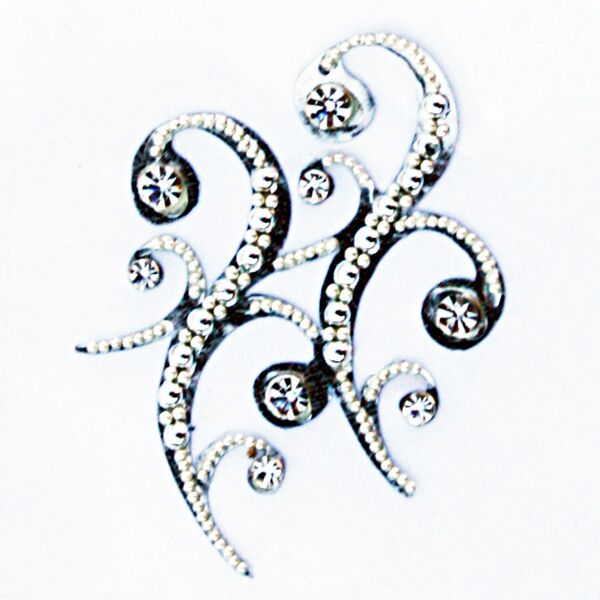 Jewelry 2 Silver Swirls Clear