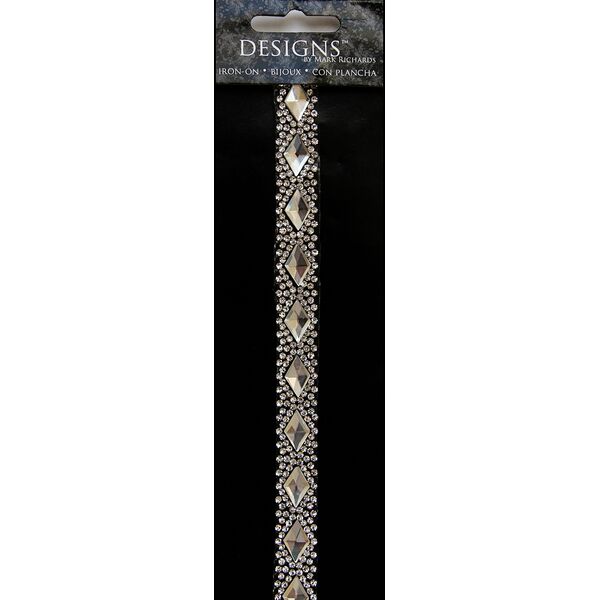 Rhinestone Applique Strip Large Diamond Stones | 12in