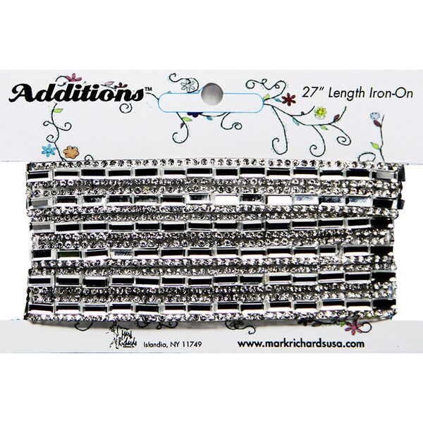 Rhinestone Applique Strip Long Rectangles | 27in