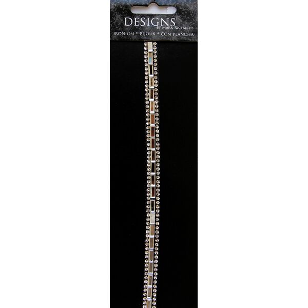 Rhinestone Applique Strip Narrow Rectangle Stones | 12in