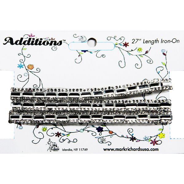 Rhinestone Applique Strip Long Rectangles | 27in