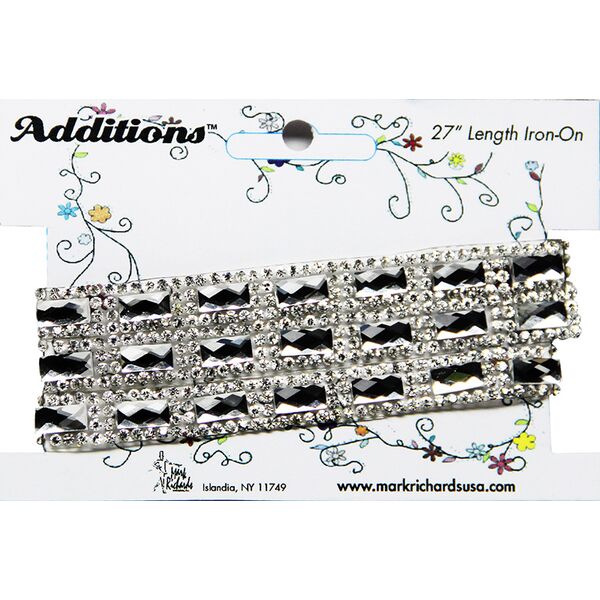 Rhinestone Applique Strip Long Spaced Rectangles | 27in