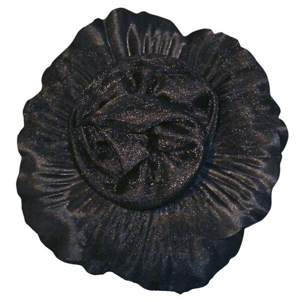 Fluerettes Satin Flower w Tulle Black