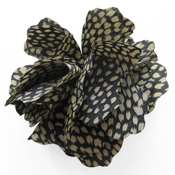 Fluerettes Animal Print Flower Black & Beige Jaguar