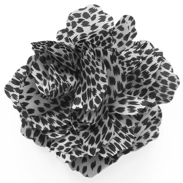 Fluerettes Animal Print Flower Black & White Jaguar