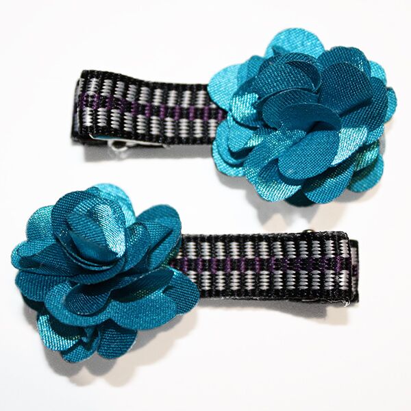 Fluerettes Flower Barrettes Turqoise