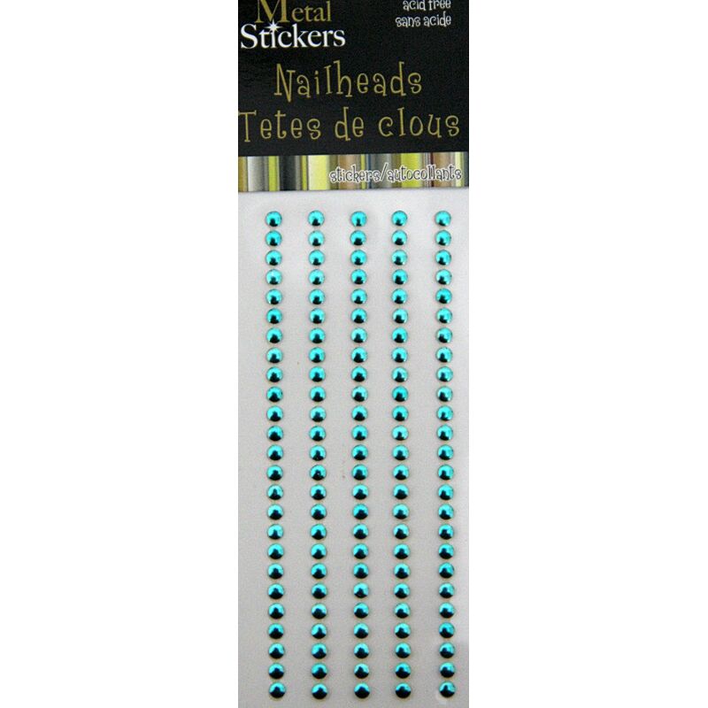 Crystal Stickers ® :: Metals :: Metal Nailhead Stickers 3mm Aqua