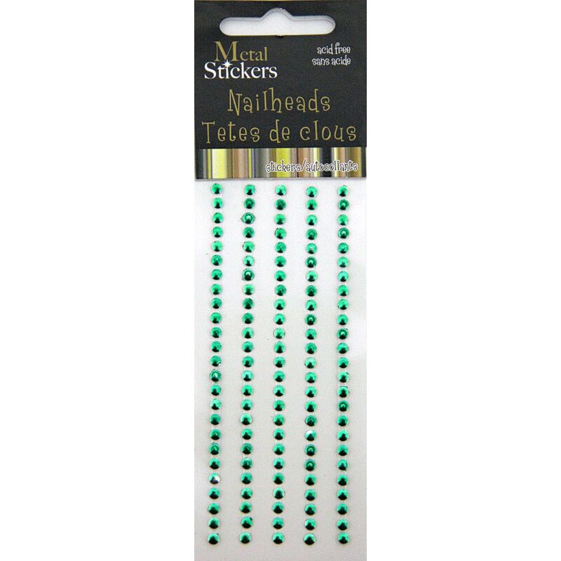 Crystal Stickers ® :: Metals :: Metal Nailhead Stickers 3mm Green